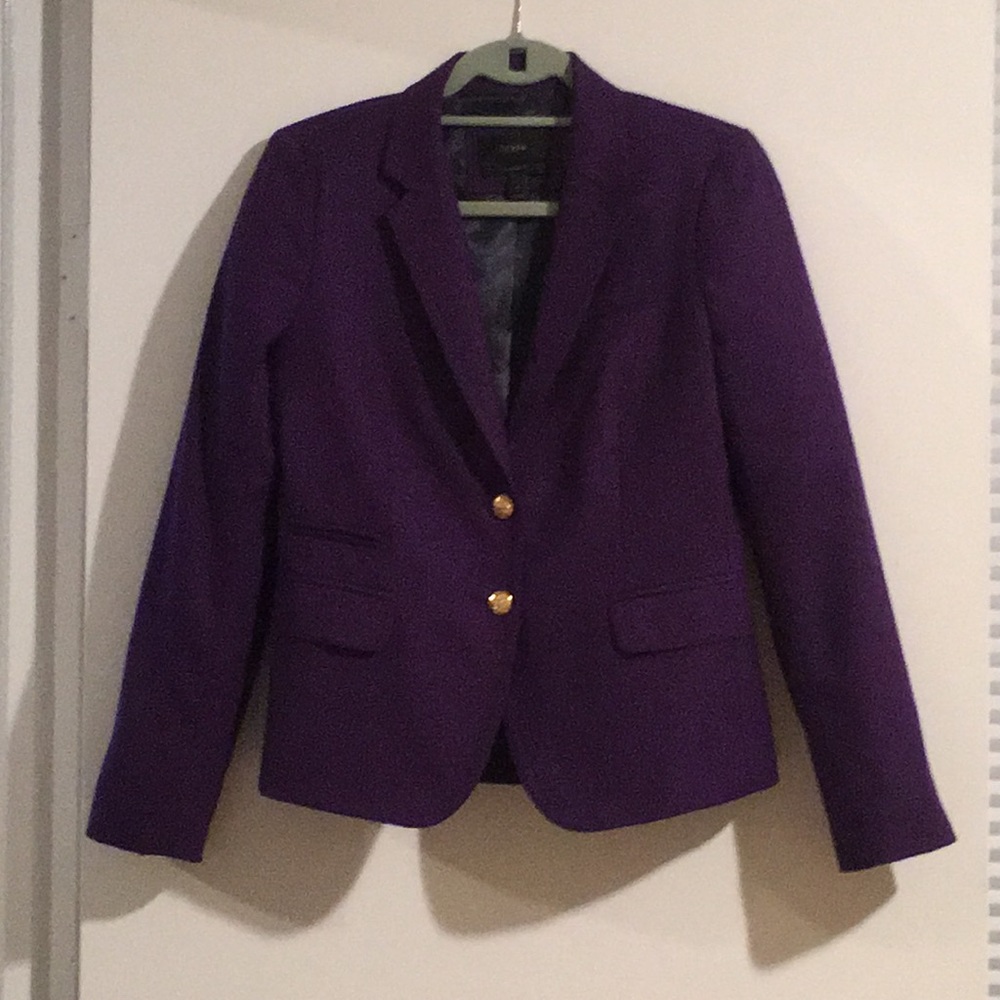 J.Crew Purple Schoolboy Blazer